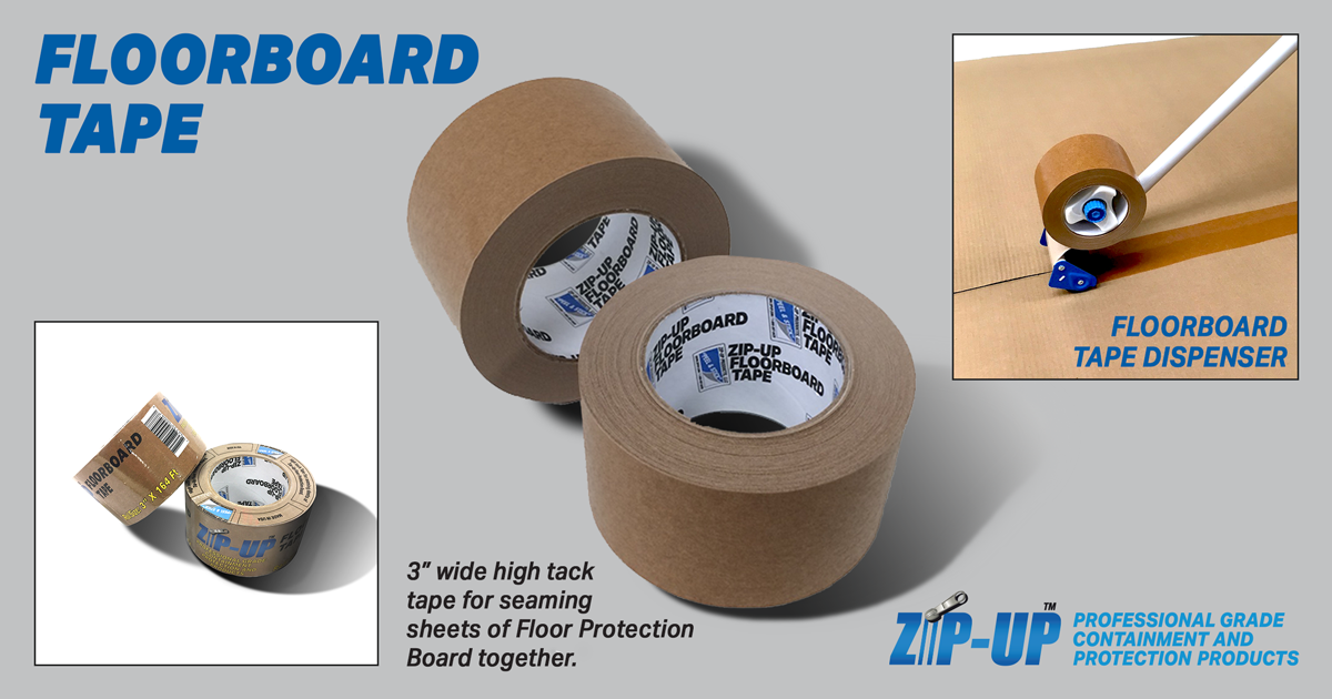 Zip-Up FBTD Floor Board Seaming Tape Dispenser