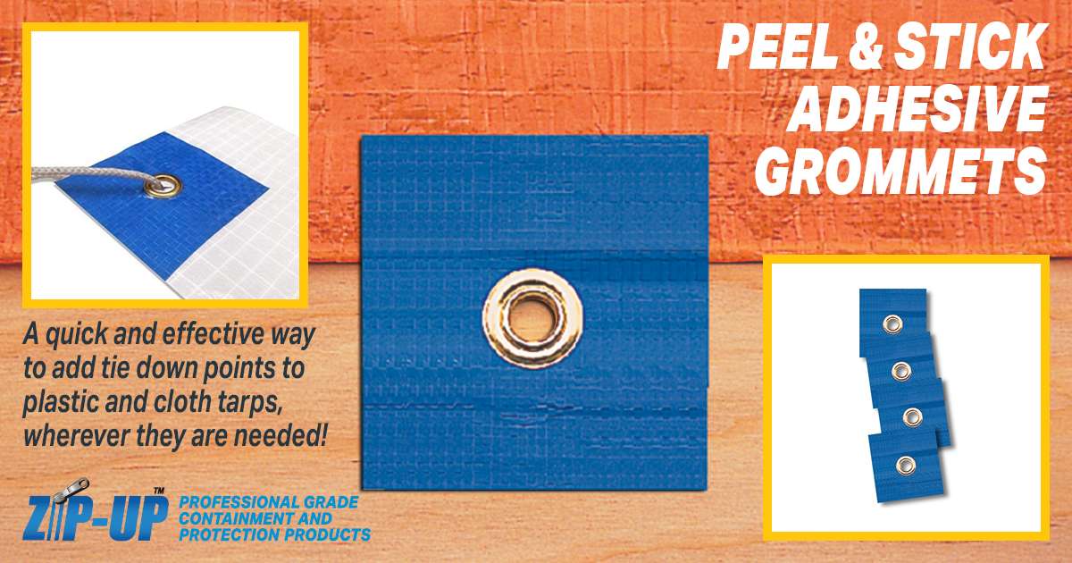 UV Treated, Reinforced Peel & Stick Adhesive grommet by Zip-Up Products