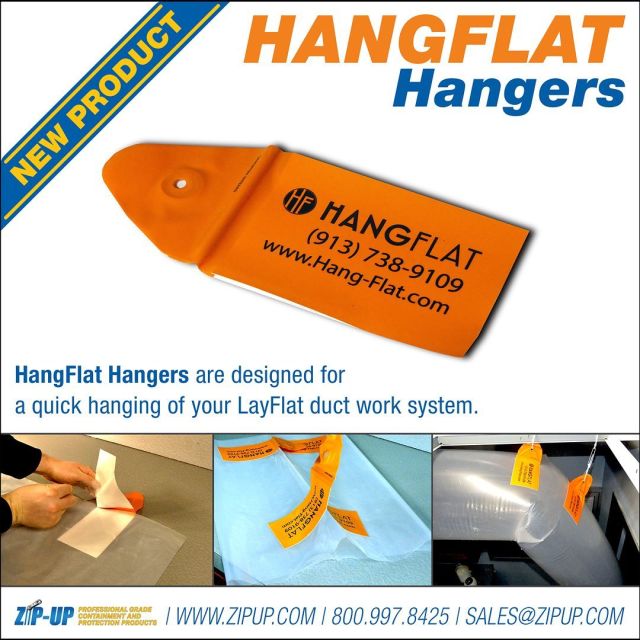 INTRODUCING NEW PRODUCT FROM ZIP-UP!
HANGFLAT HANGERS
HangFlat hangers are designed for a quick hanging of your LayFlat duct work system.
Call 1-800-997-8425 or Email: sales@zipup.com
https://zipup.com/product/hangflat-hangers/
-
-
-
-

#hangflat #hangers #hangflathangers #ductsystyem #ductsystemhangers #layflatducthangers #layflatduct #hangerstickies #dustcontainment #dustcontrol #dustcontrolsystem #buildingmaterials #buildingmaterial #construction #constructionmaterial #zipupproducts