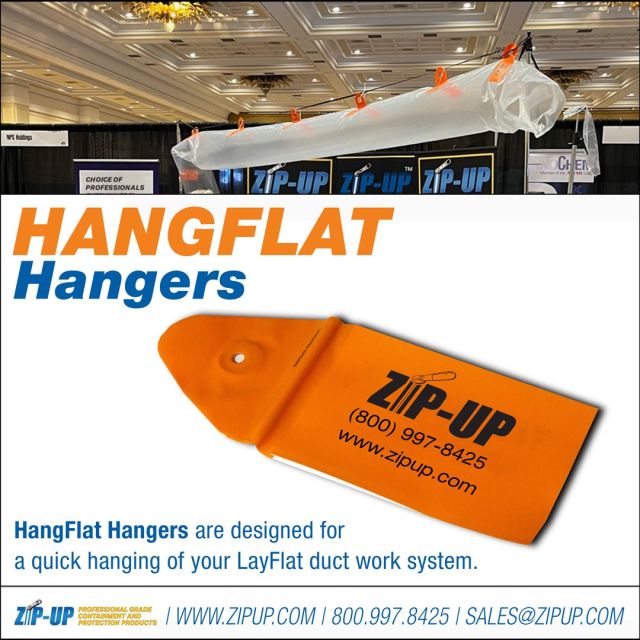 HangFlat hangers are designed for a quick hanging of your LayFlat duct work system.
Call 1-800-997-8425 or Email: sales@zipup.com

-
-
-
-
-
#hangflat #hangers #hangflathangers #ductsystyem #ductsystemhangers #layflatducthangers #layflatduct #hangerstickies #dustcontainment #dustcontrol #dustcontrolsystem #buildingmaterials #buildingmaterial #construction #constructionmaterial #zipupproducts