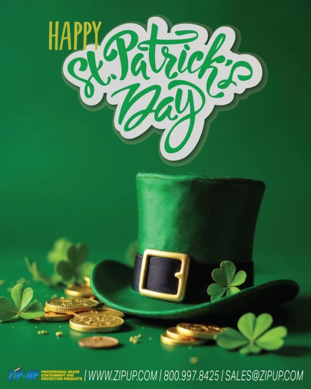 May you have a blissful and prosperous celebration of this day!
Zip-Up Products 

#stpatricksday #stpattysday #zipup #zipupproducts #buildingmaterials #constrution #dustcontainment